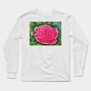 Пион на кустике Long Sleeve T-Shirt